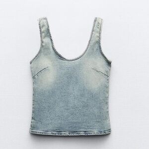 ✨NWT‼️ ZARA TRF Denim Top
